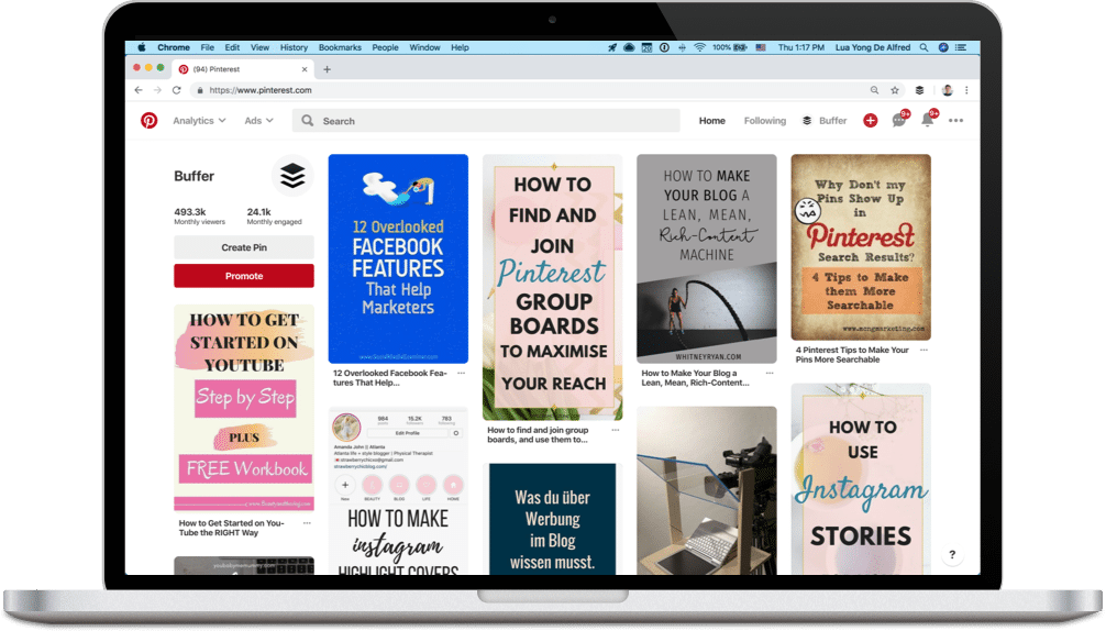 Pinterest feed screenshot Pinterest feed screenshot